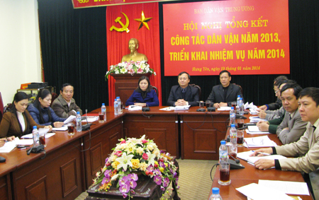 Hội nghị trực tuyến Ban Dân vận Trung ương Triển khai nhiệm vụ năm 2014